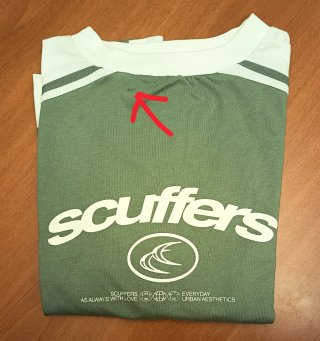 Camiseta Scuffers Talla L manga corta chica