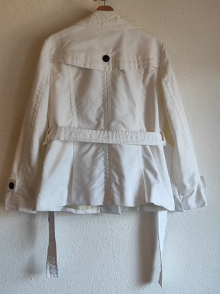 Trench Zara Woman Corta Blanca Talla XL