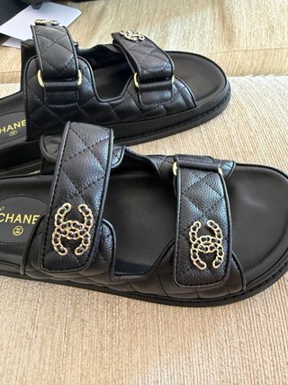Chanel Sandalias Talla 40 Negras