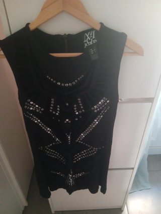 Vestido corto Miss Sixty con pedrería Talla S