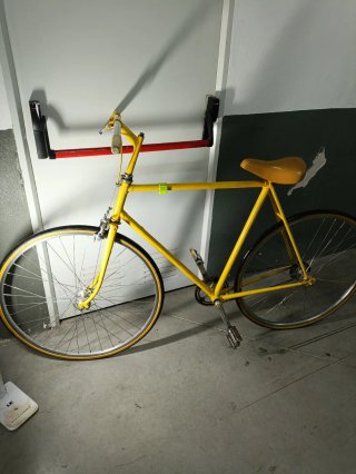 Bicicleta Fixie Amarilla Ligera 8kg Rueda 26