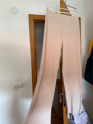 Conjunto canalé rosa nude