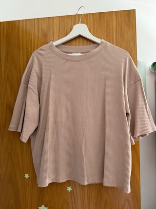 Conjunto canalé rosa nude