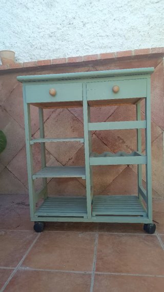 Mueble auxiliar cocina/comedor madera y cerámica