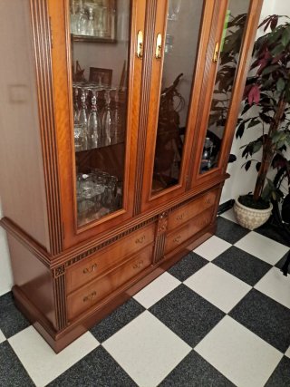 Vitrina Cerezo 3 Puertas Cristal