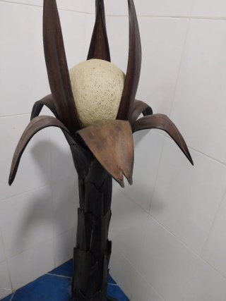 Lámpara de pie vintage diseño floral