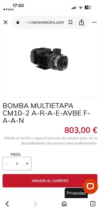Bomba Grundfos Alto Caudal 380V