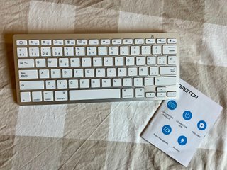 Teclado Inalámbrico OMOTON Plata/Blanco