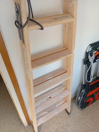 Escalera tijera de madera 5 peldaños