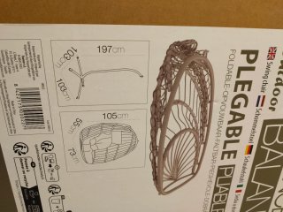 Sedia Sospesa da Esterno Beige/Marrone