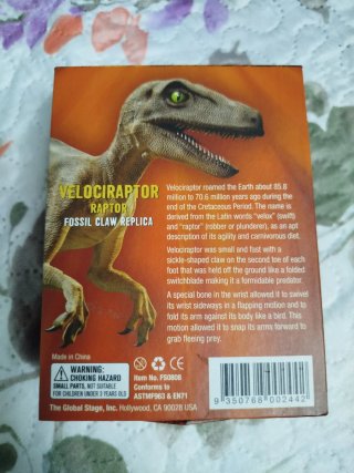 Réplica Garra Velocirraptor Jurassic Park