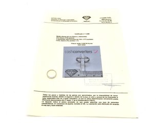 alianza oro 18k con piedra con diamante