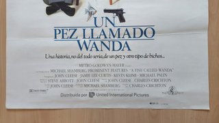Cartel Cine Original Un Pez Llamado Wanda 1988