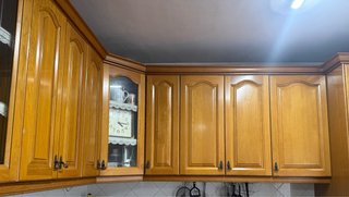 Muebles de cocina antiguos madera y cristal