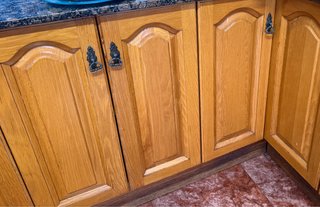 Muebles de cocina antiguos madera y cristal