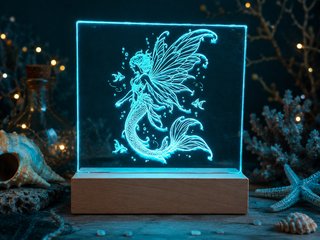 Lámpara LED Metacrilato Sirena Hada