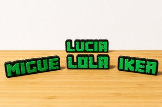 Cartello personalizzato 3D con nome Minecraft