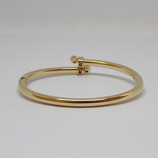 Esclava de Oro 18k Oval 2 Brazos Brillantes