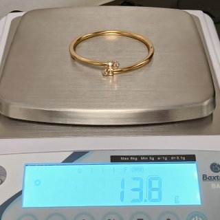 Esclava de Oro 18k Oval 2 Brazos Brillantes