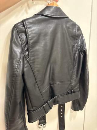 Chaqueta Cuero Zara Negra