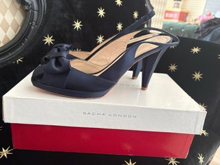 Sandalias fiesta Sacha  London Talla 39  Raso Azul
