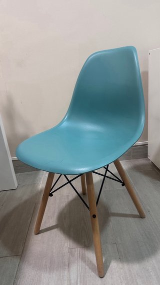 Sillas de diseño azul (4 unidades)