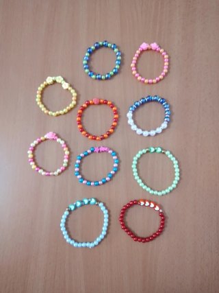 Lote de 10 pulseras infantiles