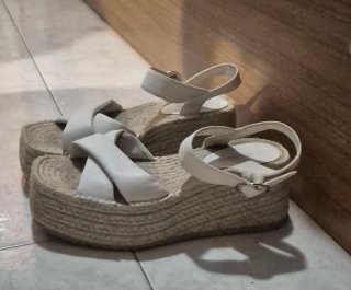 Esparteñas blancas con cuña