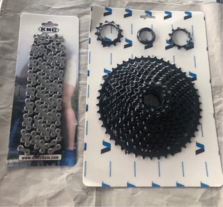 Cubiertas GEAX TNT + Cassette 11V + Cadena KMC