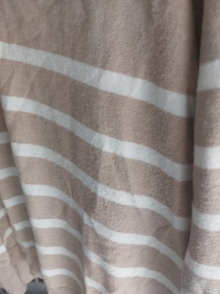 Jersey Primark Beige Rayas Blancas Talla XL