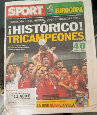 Periódico Marca 2 Julio 2012 España Campeona