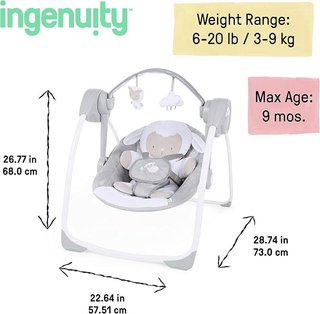 Ingenuity, Columpio Compacto Cuddle Lamb
