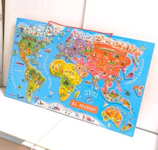Puzzle Magnético Mapa del Mundo Janod