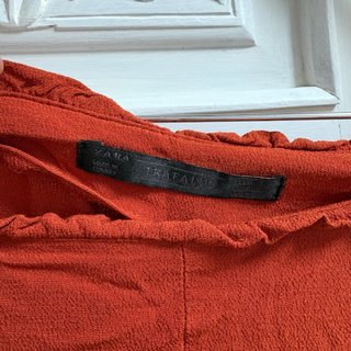 Pantalón ancho ZARA rojo