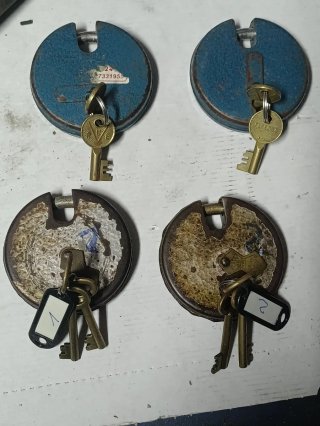 Lote 4 Candados Seguridad Vintage con Llaves