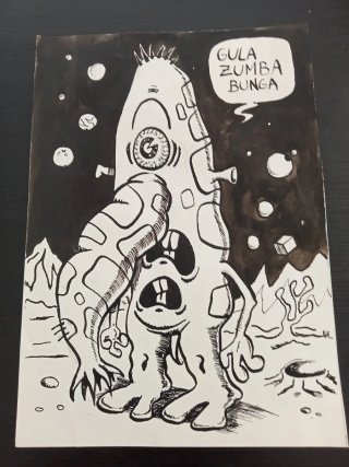 Arte PUNK Fanzine español A5 - originales LADRON.