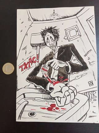 Arte PUNK Fanzine español A5 - originales LADRON.