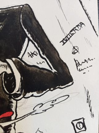 Arte PUNK Fanzine español A5 - originales LADRON.