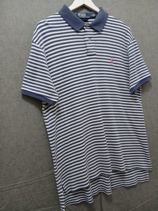 ralph lauren polo size L white blue
