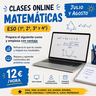 Profesor de matemáticas VERANO
