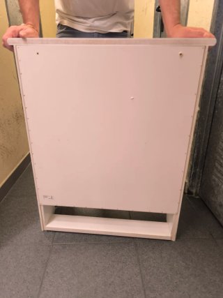 Armario baño espejo madera 59x73