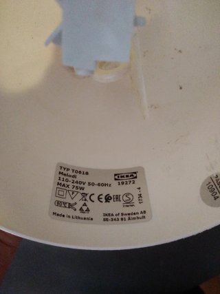 Lámpara Techo Melodi Ikea Blanca