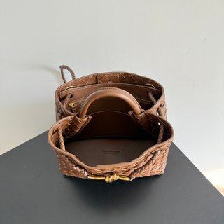 Borsa a mano e tracolla Bottega Veneta Andiamo Intrecciato Marrone