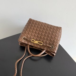 Borsa a mano e tracolla Bottega Veneta Andiamo Intrecciato Marrone