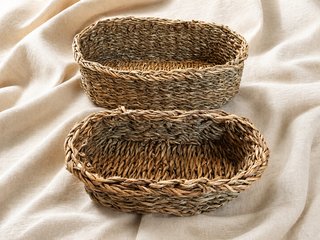 PRECIOSO SET 8 CESTAS EN FIBRA NATURAL