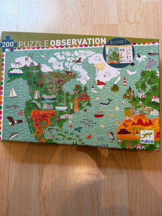 Puzzle Djeco Mapa del Mundo 200 Piezas