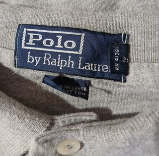 ralph lauren polo longsleeve size L grey