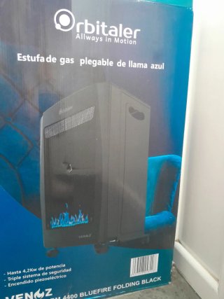 Estufa de gas Orbitaler plegable llama azul
