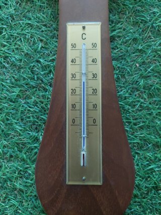Barómetro y Termómetro antiguo de Madera