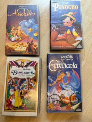 Lote 4 Películas VHS Disney Clásicos Español